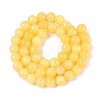 Natural Dyed Yellow Jade Gemstone Bead Strands G-R271-8mm-Y07-2