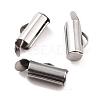 Non-Tarnish 304 Stainless Steel Slide On End Clasp Tubes STAS-C044-07B-P-3