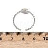 304 Stainless Steel Double Color Cuff Rings RJEW-S635-01GP-11-5