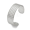 Hollow Out 304 Stainless Steel Cuff Bangles for Women BJEW-Z096-01P-4