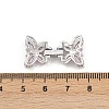 Brass Micro Pave Cubic Zirconia Fold Over Clasps KK-C075-42P-3