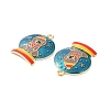 Christmas Alloy Enamel Pendants ENAM-D047-07G-02-3