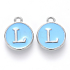 Platinum Plated Alloy Enamel Charms LS-ENAM-S118-04L-P-1