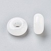 Natural White Jade European Beads G-G740-12x6mm-26-2