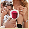 Velvet Cover Plastic Couple Ring Box VBOX-WH20003-001F-6