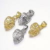 Rack Plating Brass Pendant Pinch Bails KK-E738-20-1