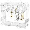 Assembled Transparent Acrylic Earring Display Stands EDIS-WH0021-12-1