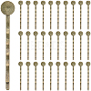 80Pcs Alloy Hair Bobby Pin Cabochon Settings FIND-SC0021-62-1
