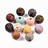 Painted Natural Wood Beads WOOD-T021-53A-M-1