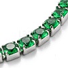 304 Stainless Steel  Rhinestones Link Chain Bracelets STAS-A052-15P-A-2