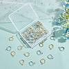 24 Pairs 2 Colors Brass Huggie Hoop Earring Findings DIY-CN0002-06-7