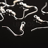Silver Color Plated Brass Earring Hooks X-EC135Y-S-2