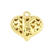 Hollow Brass Pendants for Valentine's Day KK-M289-03K-G-1