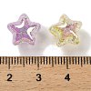 UV Plating Transparent Rainbow Iridescent Acrylic Beads TACR-R001-06A-3