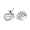 Brass with Cubic Zirconia Peg Bails KK-B087-13B-P-2
