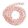 Electroplate Glass Beads Strands X-EGLA-R008-6x4mm-7-4