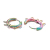 Rainbow Color Ion Plating(IP) 304 Stainless Steel Hoop Earring Findings LS-STAS-D183-01M-2