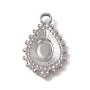 Non-Tarnish 304 Stainless Steel Pendant Cabochon Settings STAS-P316-04P-2