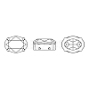 Preciosa&reg MAXIMA Crystal Sew-On Cups LS-Y-PRC-SB8-10330-S-5