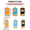 DICOSMETIC 6Pcs 3 Colors Rack Plating Brass Micro Pave Clear Cubic Zirconia Pendants KK-DC0001-03-2