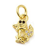 Rack Plating Brass Micro Pave Cubic Zirconia Charms KK-Q784-25G-1