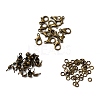 Zinc Alloy Lobster Claw Clasps & Brass End Bead Tips & Jump Rings Findings Kits DIY-GO0002-21AB-1