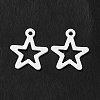 Spray Painted 201 Stainless Steel Charms LS-STAS-I672-14B-1
