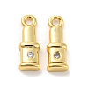 Rack Plating Brass Micro Pave Cubic Zirconia Charms KK-C038-06G-1