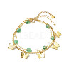 Natural Green Agate Beads Anklets Set for Girl Women AJEW-AN00450-04-1