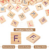 Random Mixed Capital Letters or Unfinished Blank Wooden Scrabble Tiles DIY-WH0162-89-4