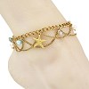 Summer Beach Alloy Sea Animal Charm Anklets AJEW-AN00885-2