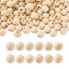 120Pcs 12 Styles Unfinished Natural Wood European Beads WOOD-CD0001-09-2