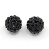 10MM Polymer Clay Grade A Rhinestone Pave Disco Ball Beads X-RB-H258-10MM-280-1