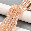 Opaque Solid Color Electroplate Glass Beads Strands EGLA-A039-P4mm-B06-4