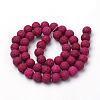 Synthetic Lava Rock Beads Strands G-S247-6mm-M-1-3