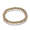 Non-magnetic Synthetic Hematite Stretch Bracelets Vacuum Plating BJEW-O179-01-1