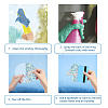 16 Sheets 4 Styles Waterproof PVC Colored Laser Stained Window Film Adhesive Static Stickers DIY-WH0314-066-3