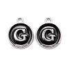 Platinum Plated Alloy Charms X-ENAM-S118-02G-P-1