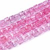 Crackle Transparent Glass Beads Strands GLAA-N062-6mm-07-1