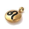 304 Stainless Steel Black Enamel Charms LS-STAS-R009-02G-07-2