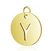 304 Stainless Steel Charms Ion Plating(IP) A-STAS-S105-T514G-Y-1