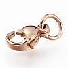 Ion Plating(IP) 304 Stainless Steel Lobster Claw Clasps X-STAS-G240-01A-RG-4