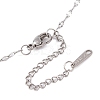 Non-Tarnish Woven Net/Web with Feather 304 Stainless Steel Pendant Necklaces for Women NJEW-G087-02P-4