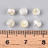 Transparent Spray Painted Glass Beads EGLA-N018-4mm-10-4