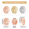 DICOSMETIC 12Pcs 3 Colors Brass Pendants FIND-DC0001-53-2