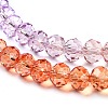 Transparent Painted Glass Beads Strands DGLA-A034-T8mm-A12-4
