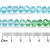 Transparent Painted Glass Beads Strands X1-DGLA-A034-T8mm-A17-3