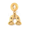 Ion Plating(IP) 304 Stainless Steel European Dangle Charms STAS-U005-36G-1