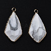Natural Howlite Charms G-Q998-029C-2