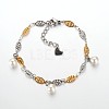 304 Stainless Steel Charm Bracelets STAS-O054-34-1